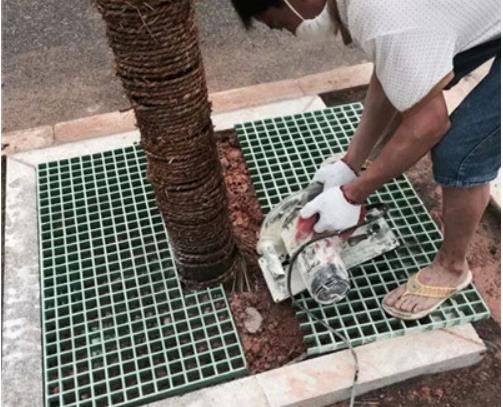 長(zhǎng)沙人民路，安裝樹(shù)篦子